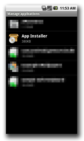 図3：App Installerの手動削除