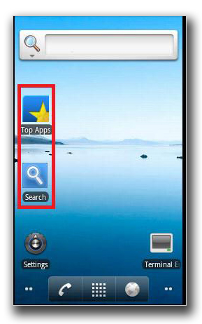 図2：スマートフォンのホーム画面に作成される偽アプリのショートカット