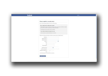 図1：偽 Facebook のセキュリティページ