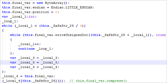 図1：「ByteArray」を作成するコード