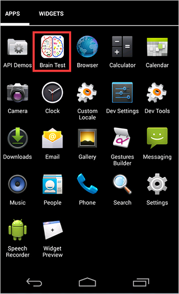 図4：Android端末上の不正アプリ「Brain Test」のアイコン