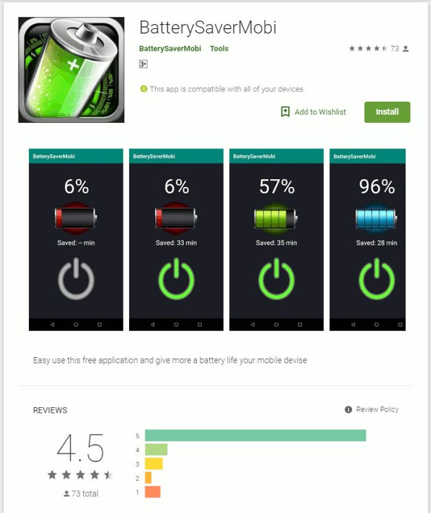 不正アプリ「BatterySaverMobi」