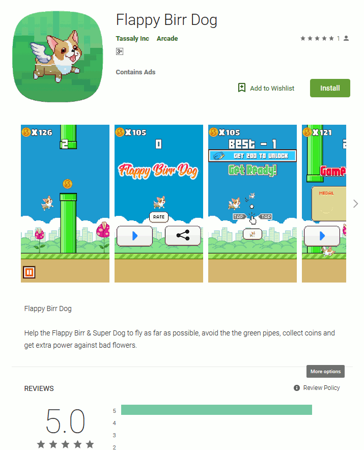 ゲームアプリに偽装した不正アプリ「Flappy Birr Dog」