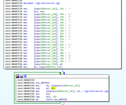 図5：ROT暗号を用いて難読化されたC＆Cサーバパラメータを解除する一例